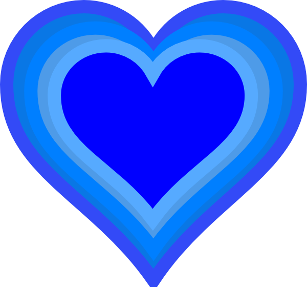 Growing Heart Svg Downloads - Blue Colour Heart Images Free Download (600x560), Png Download