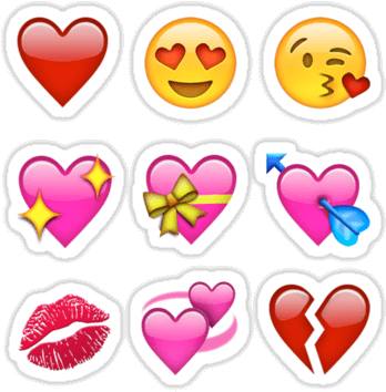 Smilies Emoji ×9 Sticker - Imagenes De Emojis De Amor (375x375), Png Download