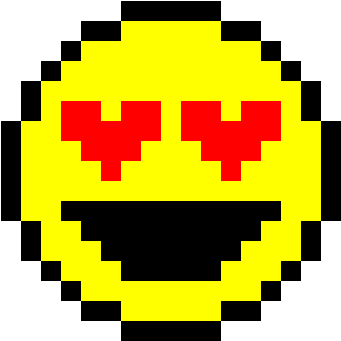 Love Emoji - Pixel Art Emoji (420x400), Png Download