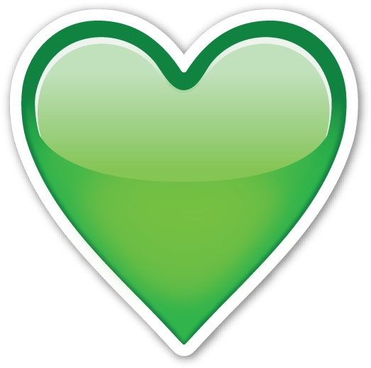 Green Heart Emojistickers Com - Green Heart Emoji Png (531x531), Png Download