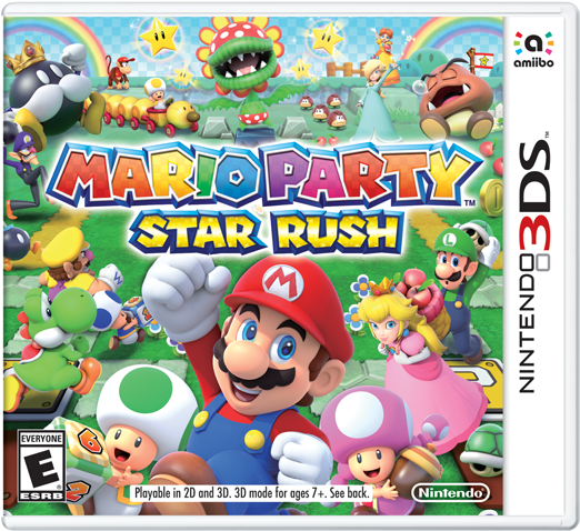 Star Rush Box Art - Mario Party Star Rush For Nintendo 3ds (640x480), Png Download