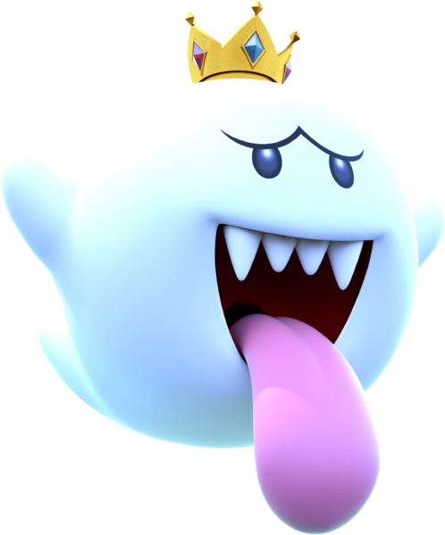 Mario Party Star Rush King Boo (498x599), Png Download