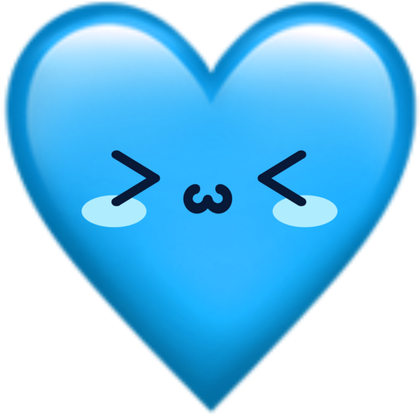 Emoji Emojis Cute Blue Whatsapp Sticker By Nia - Emoji (1024x1024), Png Download