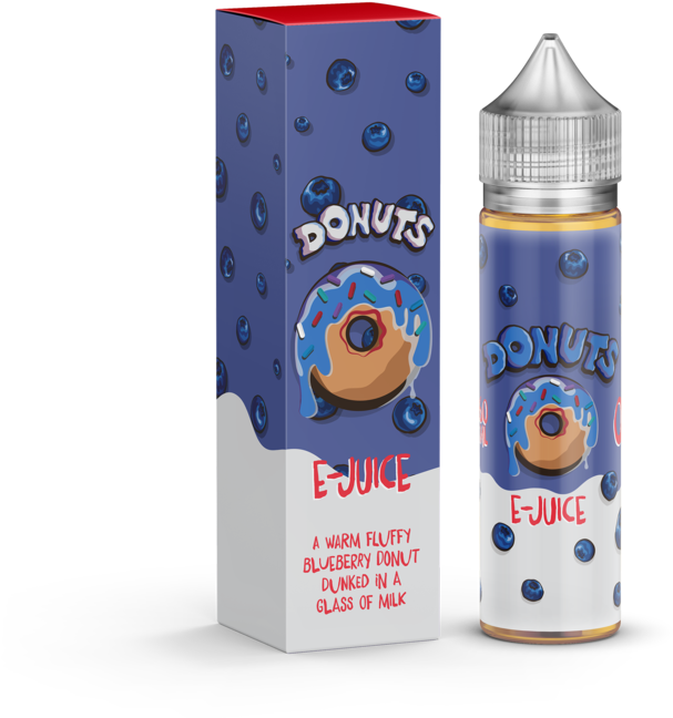 Blueberry Donuts - Donuts Blueberry By Marina Vape E Liquid (750x750), Png Download