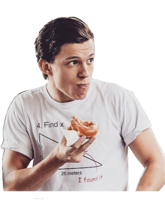 Report Abuse - Tom Holland Eating Food (701x875), Png Download