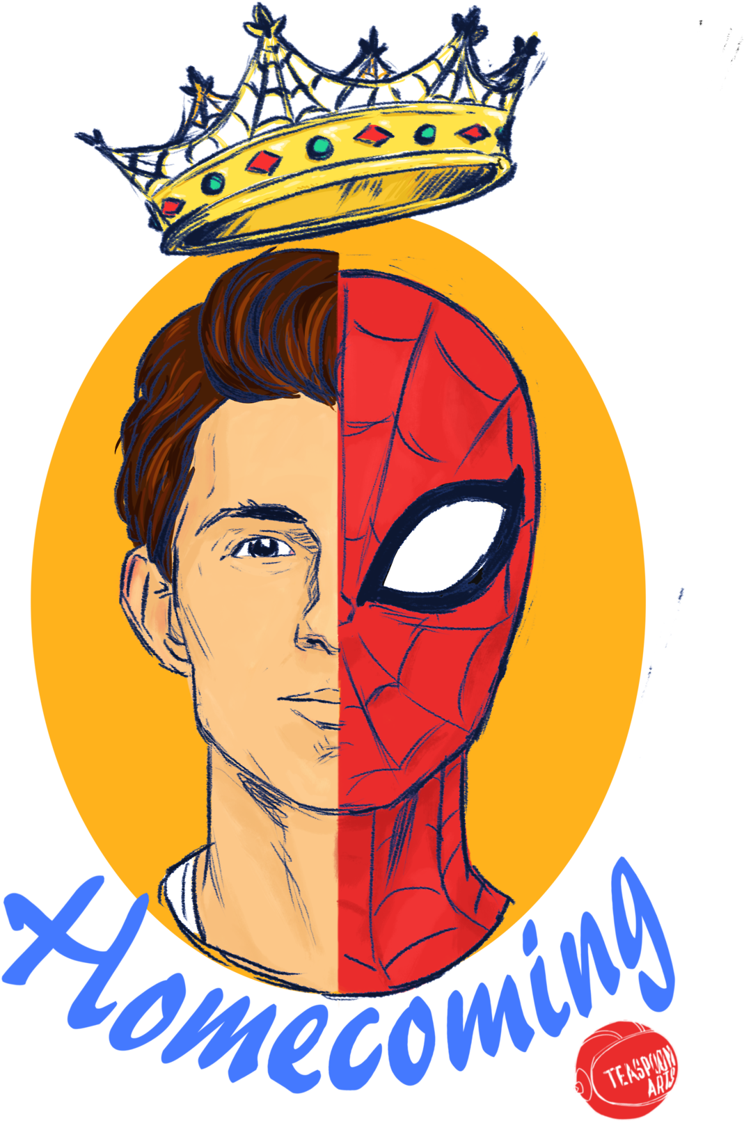 About To Finally See Spider-man - Spiderman Tom Holland Dibujo (1280x1707), Png Download