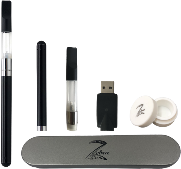 Cbd/wax Slim Vaporizer Kit By Zebra Smoke Black - Vaporizer (879x600), Png Download