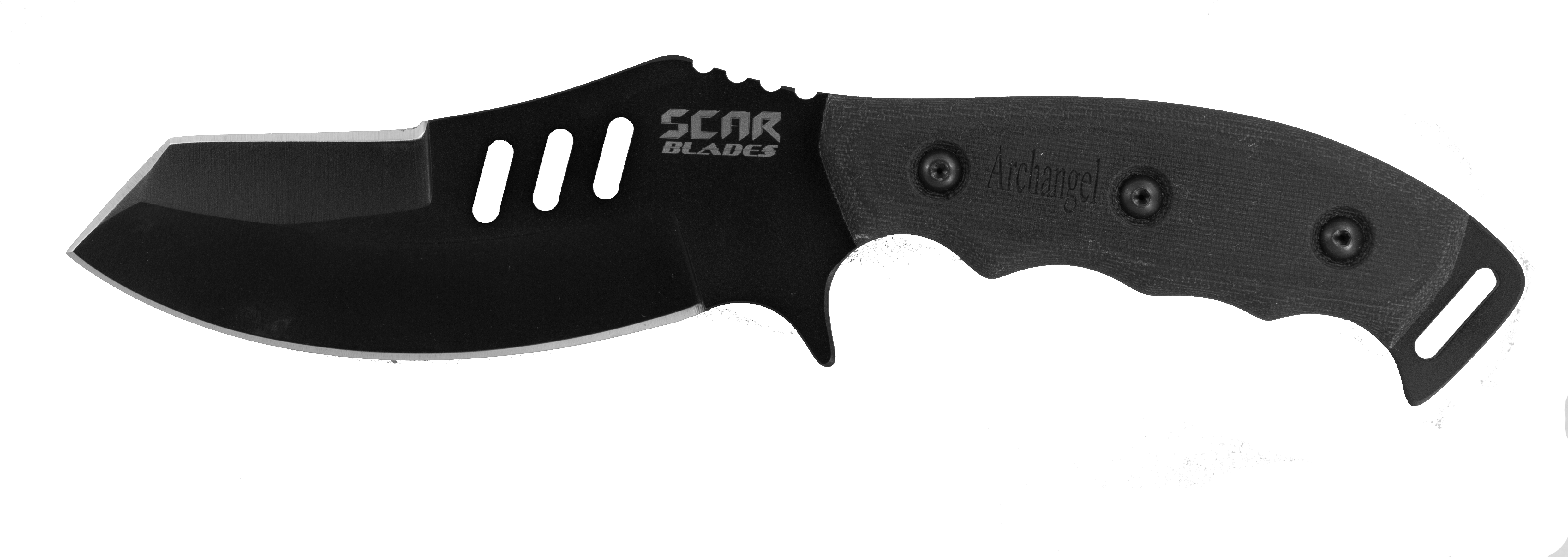 Archangel - Scar Blades Falcon Knife, Powdercoat Gray/brown/black (4974x1764), Png Download