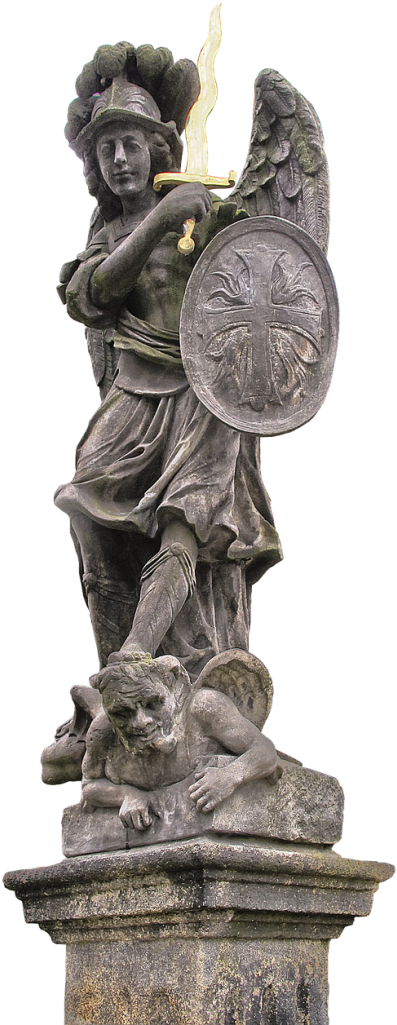 Angel, - Erzengel Michael Statue (500x1044), Png Download