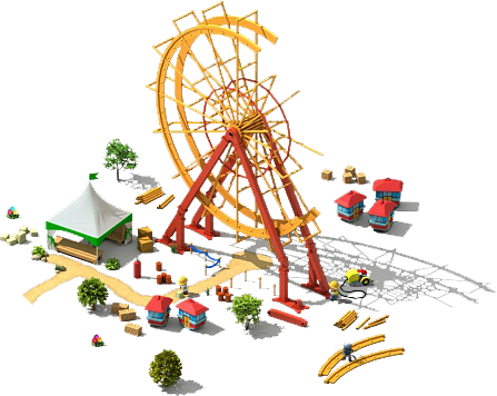 Ferris Wheel Construction (447x356), Png Download