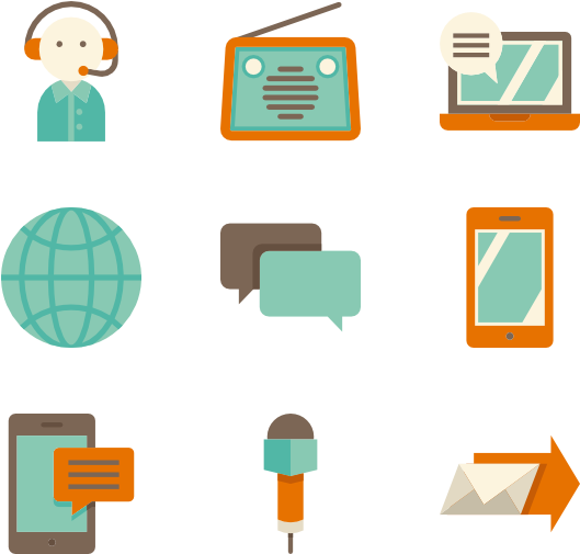 Color Communication - Communication Icon Color (600x564), Png Download