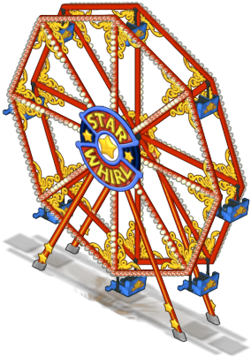 Ferris Wheel - Carnival Rides Png (576x576), Png Download