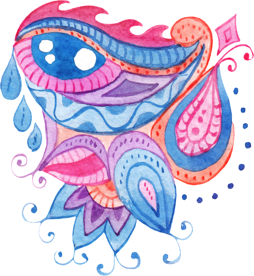 Pintado A Mano De Los Ojos Como La Acuarela Png Transparente - Watercolor Painting (1024x1112), Png Download