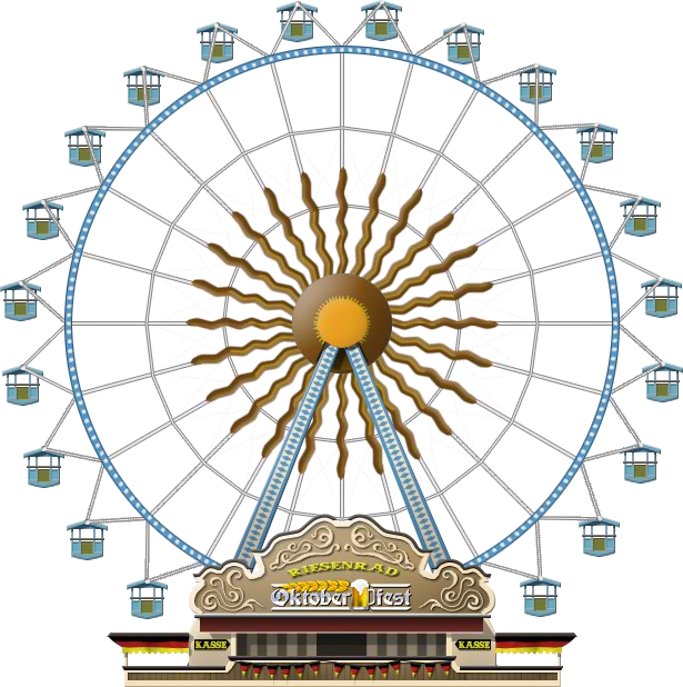 Giant Wheel - Giant Wheel Ride Png (615x618), Png Download