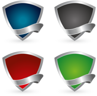 Golden Shields Logo Icon Badges Collection, Shield, - Download Gereen And Gold Shield Png Art Logo Icon (360x360), Png Download