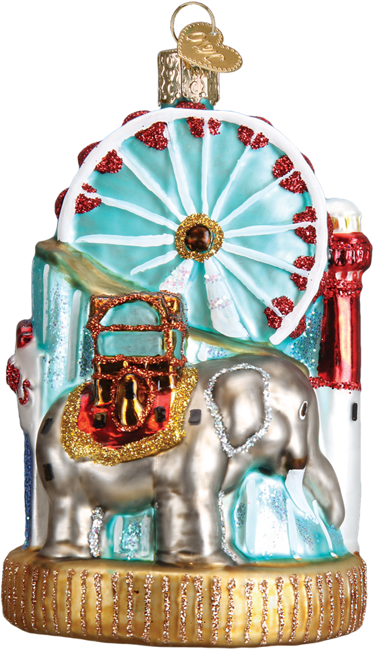 Jersey Shore Ornament - Old World Christmas Ornament - Christmas Polar Bear (1000x1000), Png Download