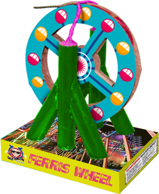 Fireworks Video Of Ferris Wheel - Games (800x800), Png Download