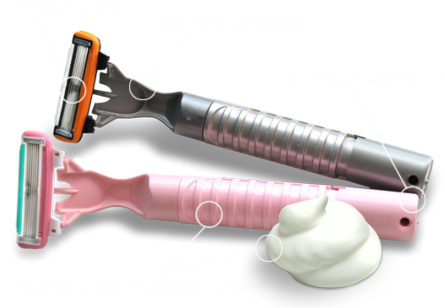 The Smart Razor With Real Shaving Cream Inside The - Razor And Shaving Cream (467x315), Png Download