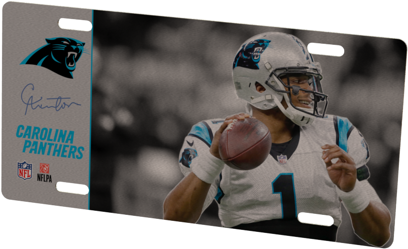 Carolina Panthers Cam Newton Metal Photo - Carolina Panthers Personalized Name (1024x768), Png Download