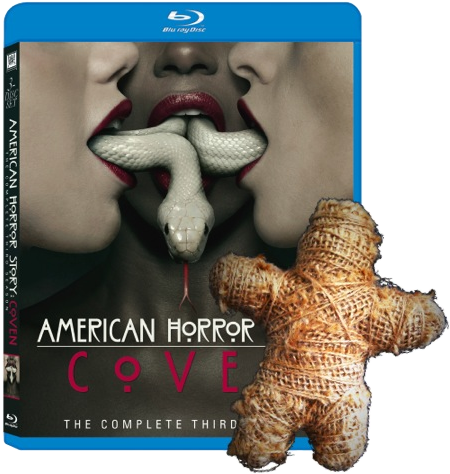 Voodoo Doll Box Art - American Horror Story - Series 3 - Complete (dvd) (477x489), Png Download