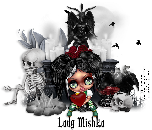 I Paired It Up With This Cute Voodoo Doll By Lady Mishka - Lady Mishka Png (636x543), Png Download