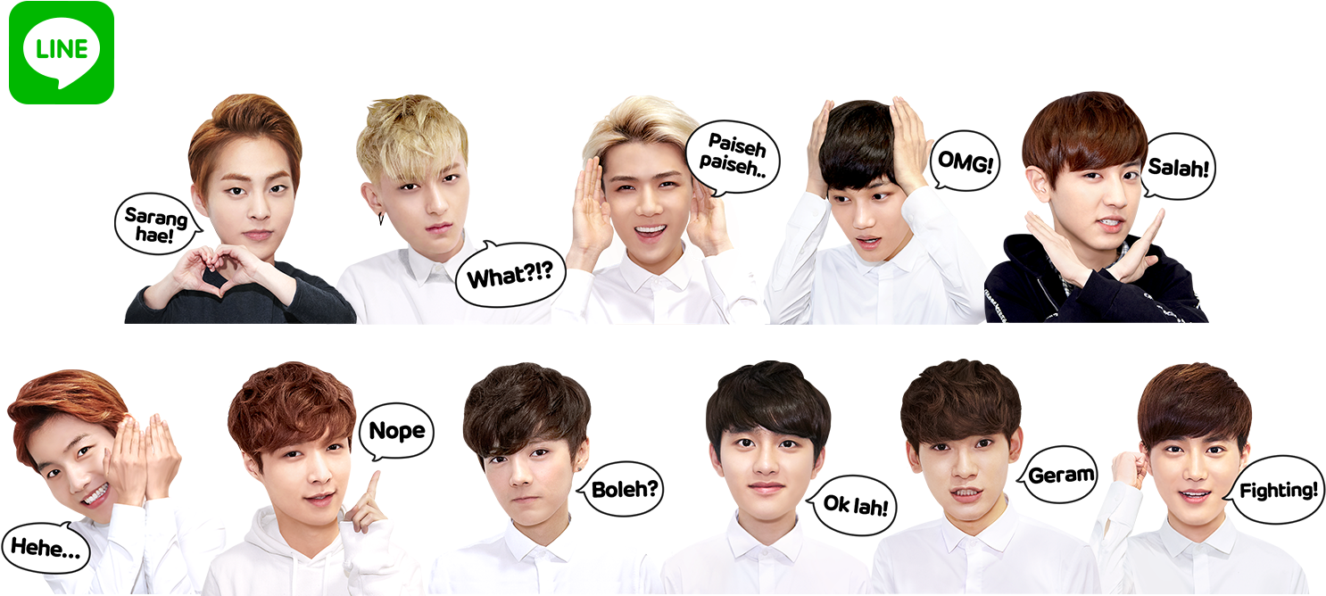 One Of The Hottest K-pop Boy Bands Exo Joins Linelah - We Love Kpop (1500x700), Png Download