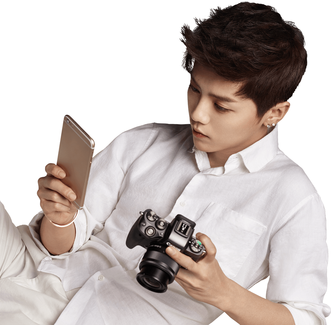 Luhan For Canon Eos M - Luhan Canon (1101x1081), Png Download