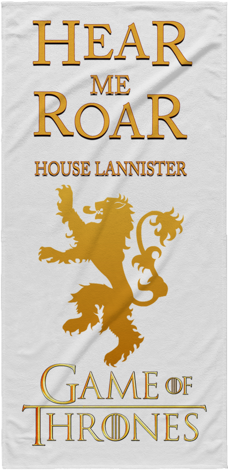 Game Of Thrones Beach Towel Hear Me Road House Lannister - Brooch Of Wooden House Lannister (game Of Thrones) (1024x1024), Png Download