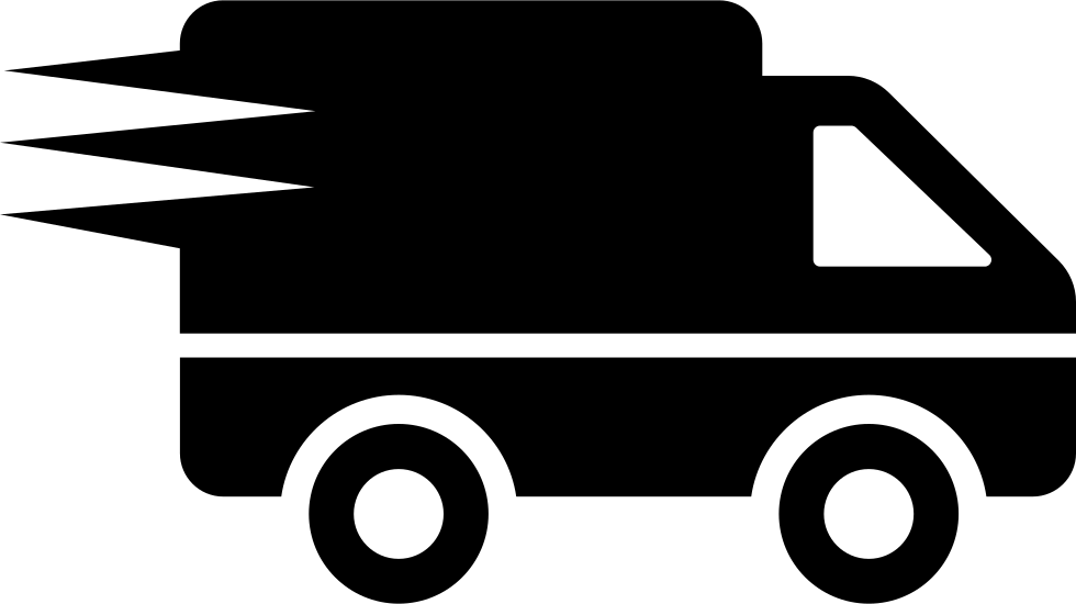 Logistics Delivery Truck In Movement Comments - Delivery Truck Icon Png (980x550), Png Download