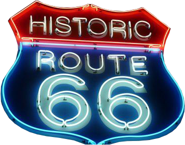 Rota 66 - Mother Road Route 66 Light (403x333), Png Download