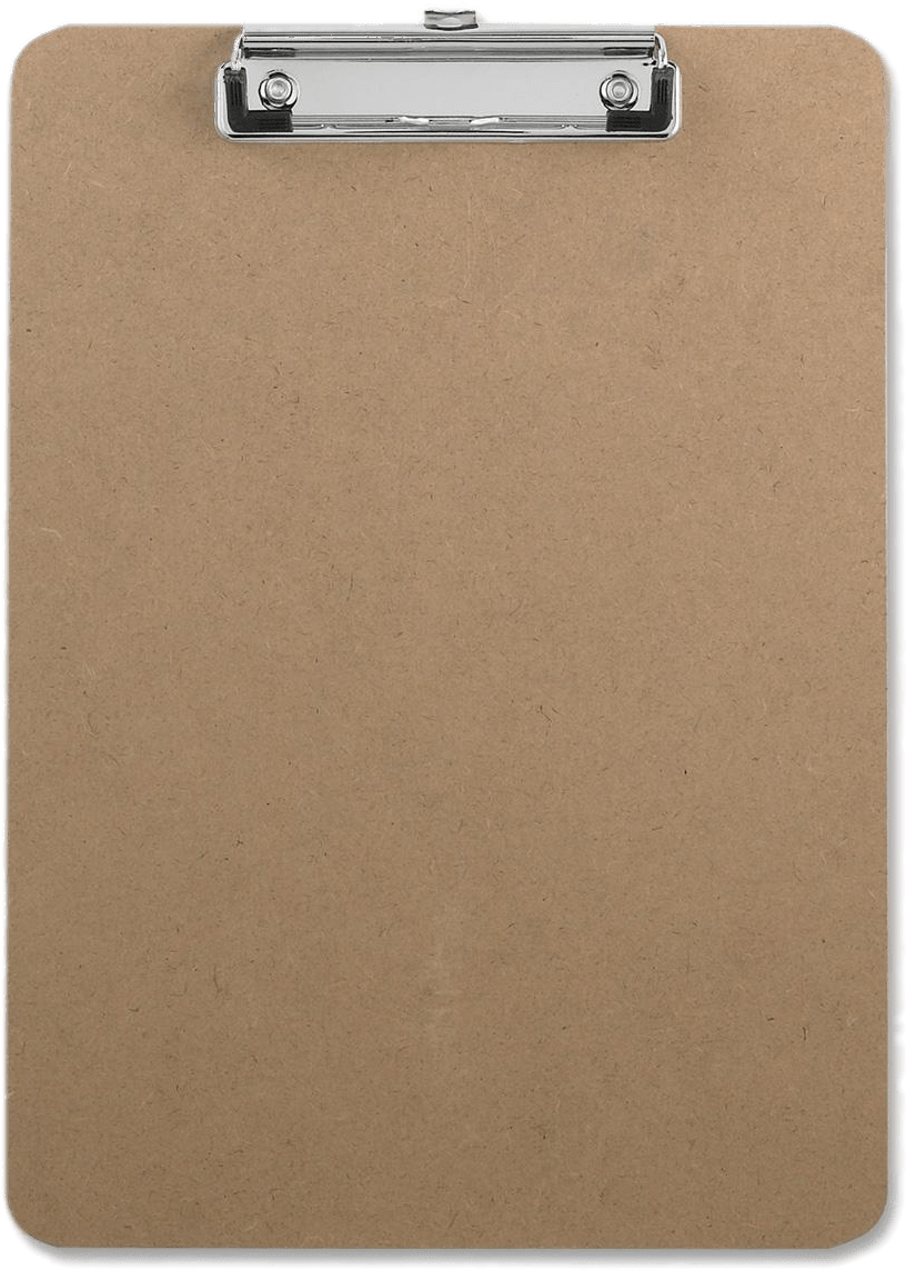 Brown Clipboard - Clipboards - Hardboard - Flat Clip - 9 X 12.5 Inches (1300x1300), Png Download
