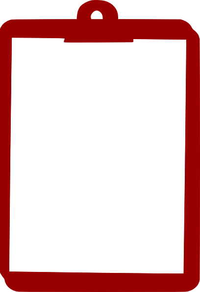 Clipart Download Clipboard Clipart Png - Red Clipboard Png (408x597), Png Download