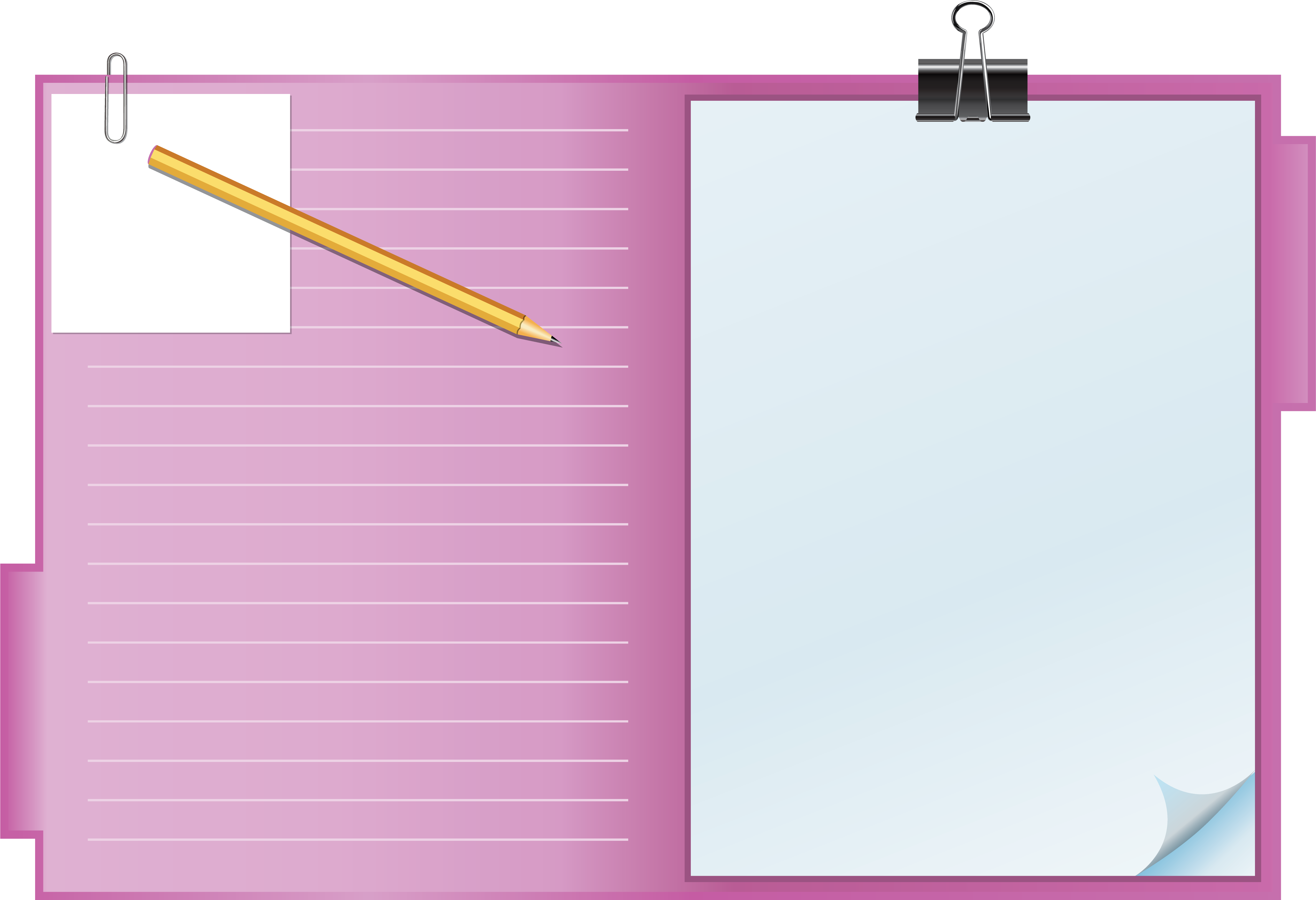 Cliparts Purple Clipboard - Pink Clip Board Clip Art (5556x3889), Png Download