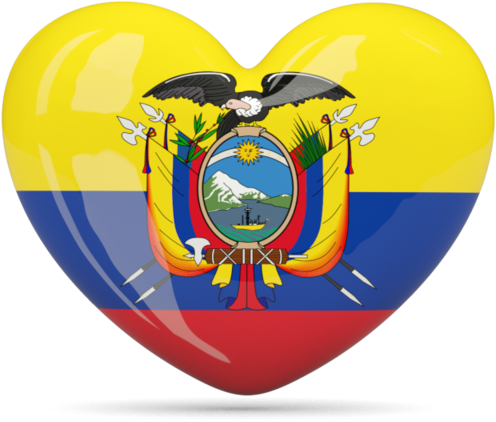 Illustration Of Flag Of Ecuador - Ecuador Flag Heart (640x480), Png Download