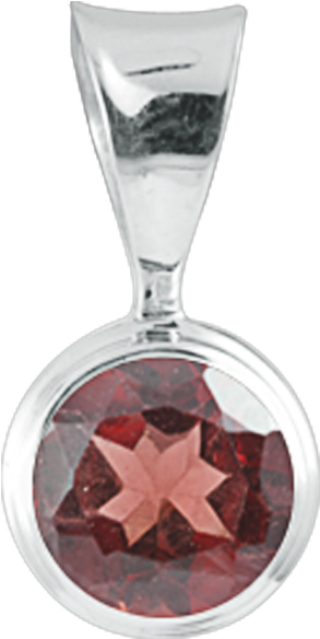 Garnet Sterling Silver Pendant - Locket (600x600), Png Download
