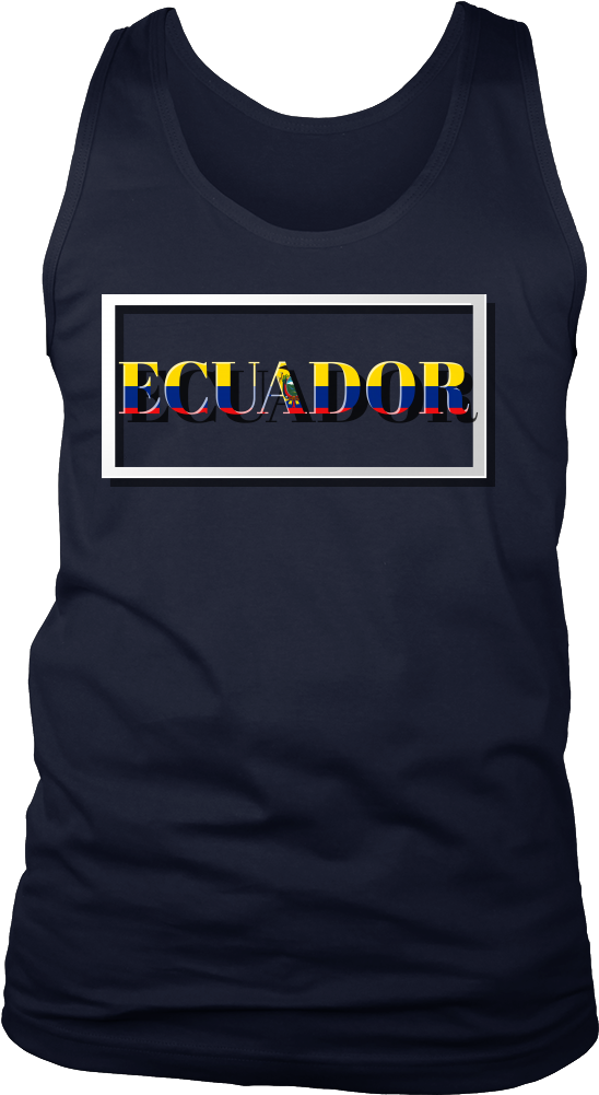 Ecuador, Ecuadorian Patriotic Country Flag Men's Tank - T-shirt (1000x1000), Png Download