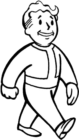 The Vault Fallout Wiki - Vault Boy Transparent Gif (300x500), Png Download