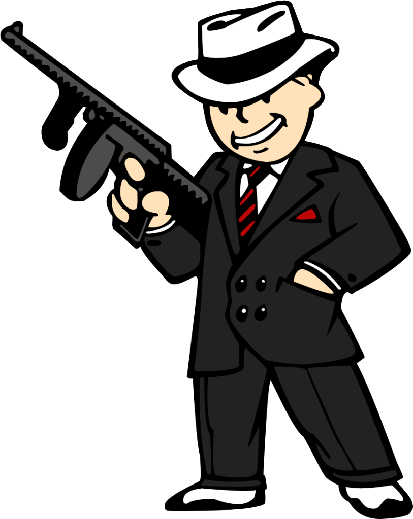 Fallout Png - Vault Boy Gangster (813x1023), Png Download