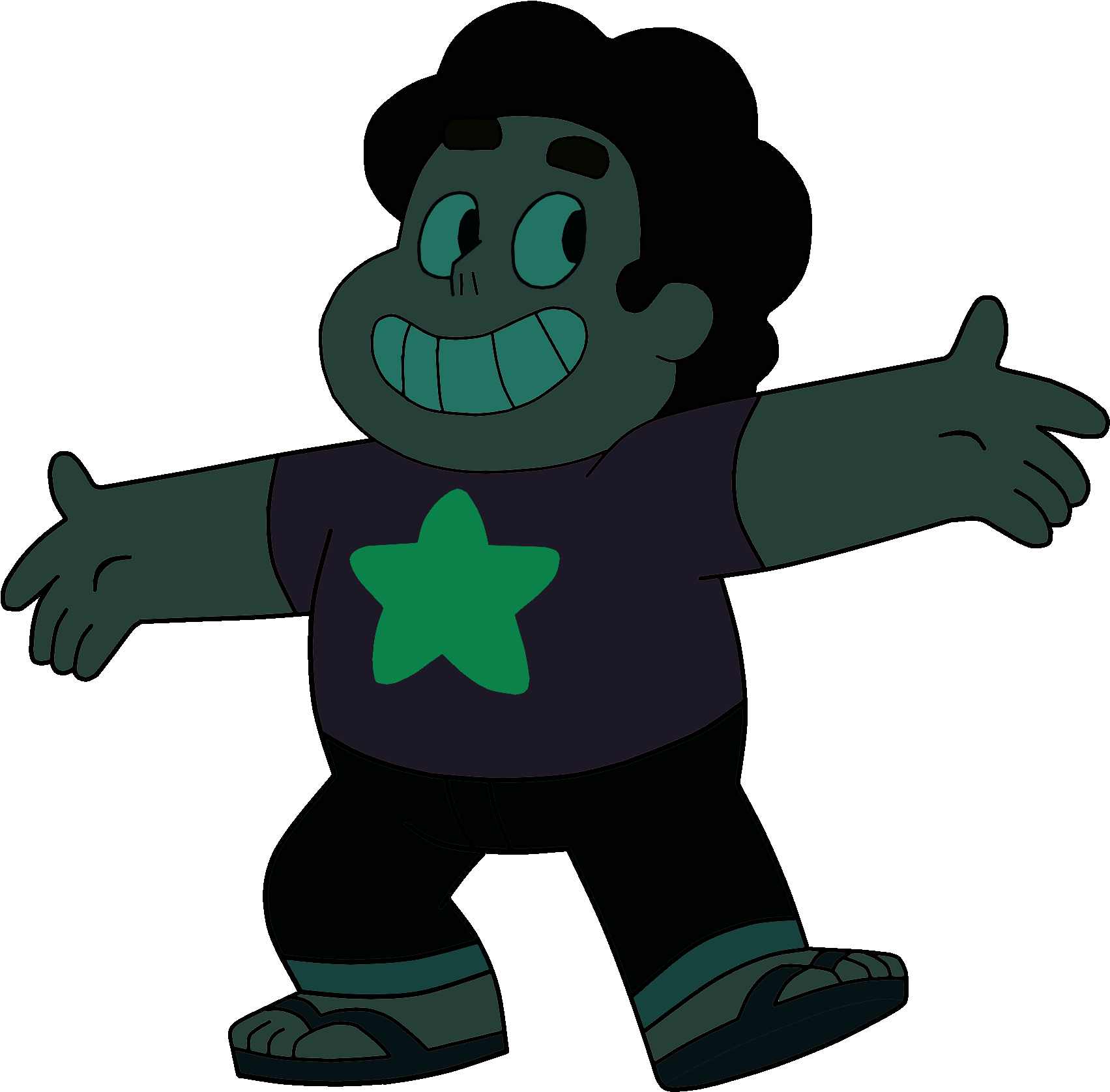 Steven In Malachite's Realm Underwater - Steven Universe Characters (1728x1716), Png Download
