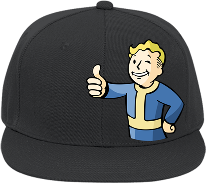 Flat Bill Fitted Hats 123 - Fallout 3 (428x400), Png Download