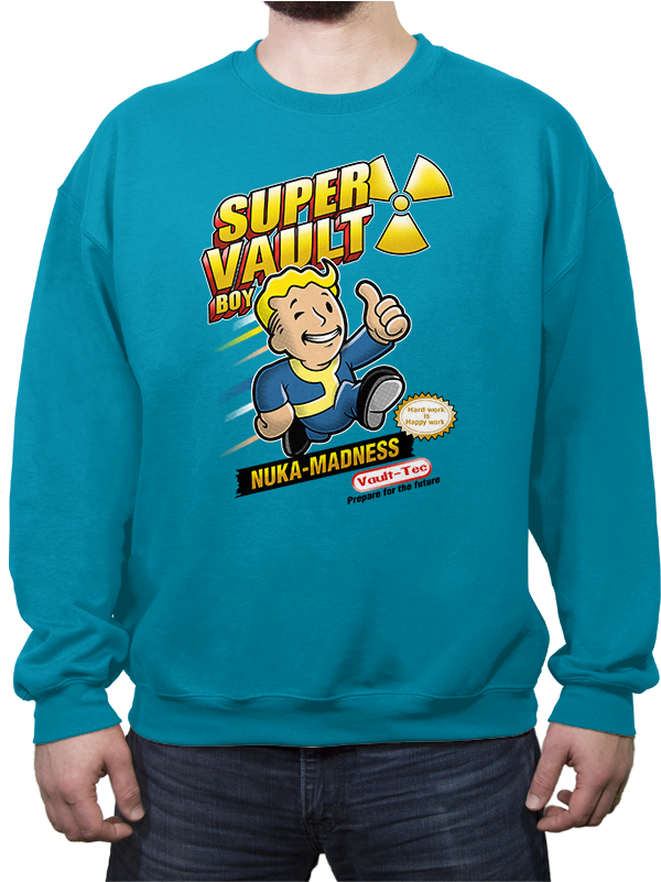Super Vault Boy - Crew Neck (800x800), Png Download