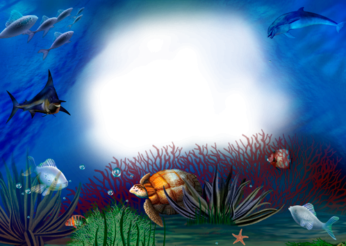 Beauty Of Underwater World - Studio Background Psd Free Download (498x355), Png Download