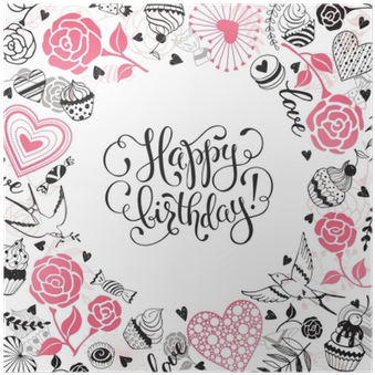 Póster Feliz Cumpleaños Tarjeta De Felicitación - Marco Tarjeta De Cumpleaños (400x400), Png Download