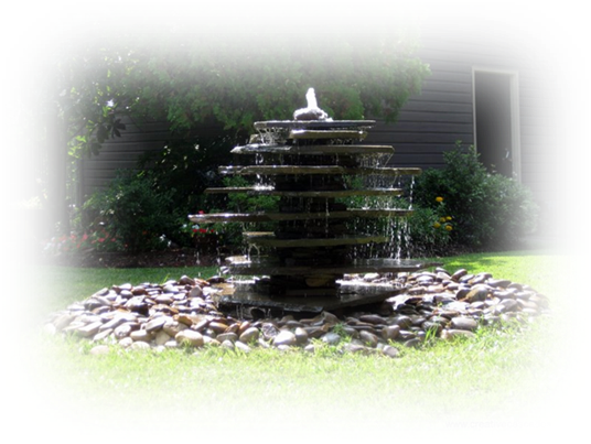 These Water Features Are Custom Made From Various Natural - Fountain (536x403), Png Download