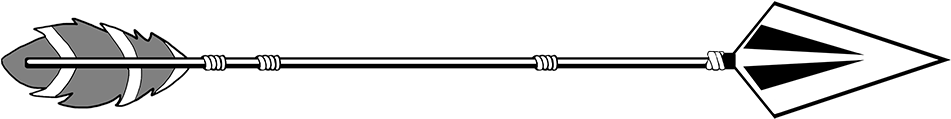 Arrow With Feathers - Arrow (1004x408), Png Download