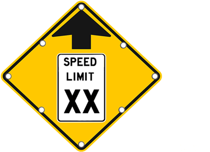 Flashing Reduced Speed Limit Ahead Sign - School Bus Stop Ahead Caution Sign (509x300), Png Download