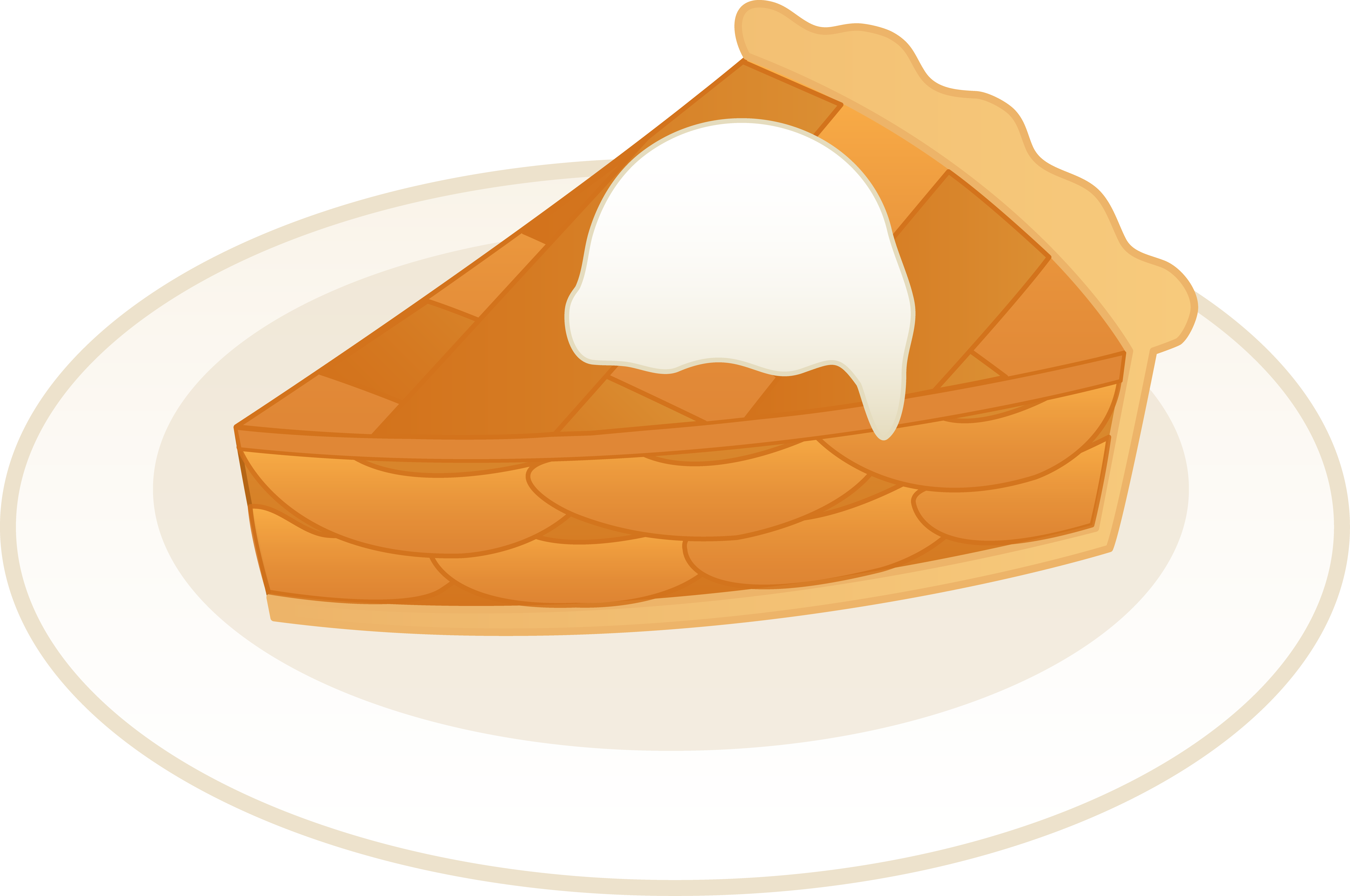 28 Collection Of Apple Pie With Ice Cream Clipart - Pie Ala Mode Cartoon (6012x3991), Png Download