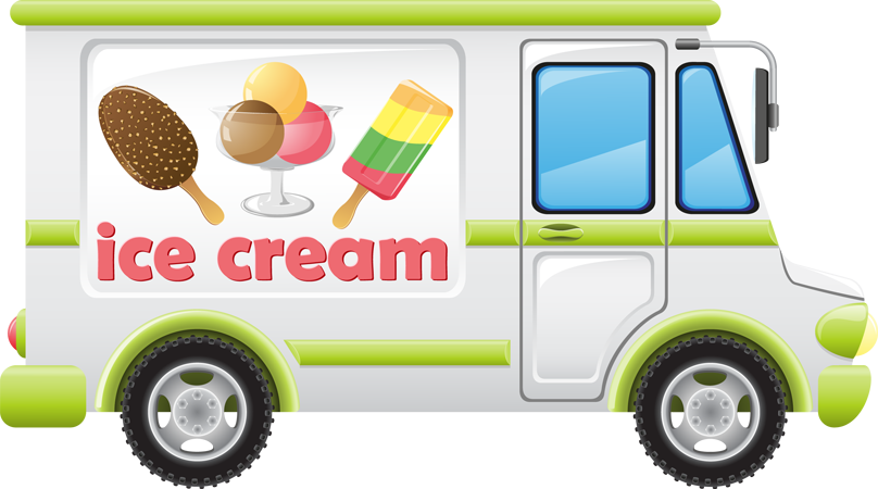 Ice Cream Truck Clip Art - Ice Cream Truck Clipart (808x450), Png Download