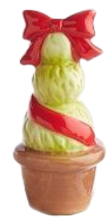 Nora Fleming Mini Red Topiary Platter Ornament (400x393), Png Download