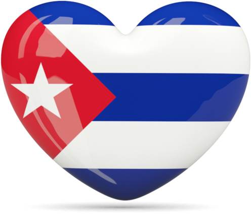 Cuban Flag In A Heart (640x480), Png Download